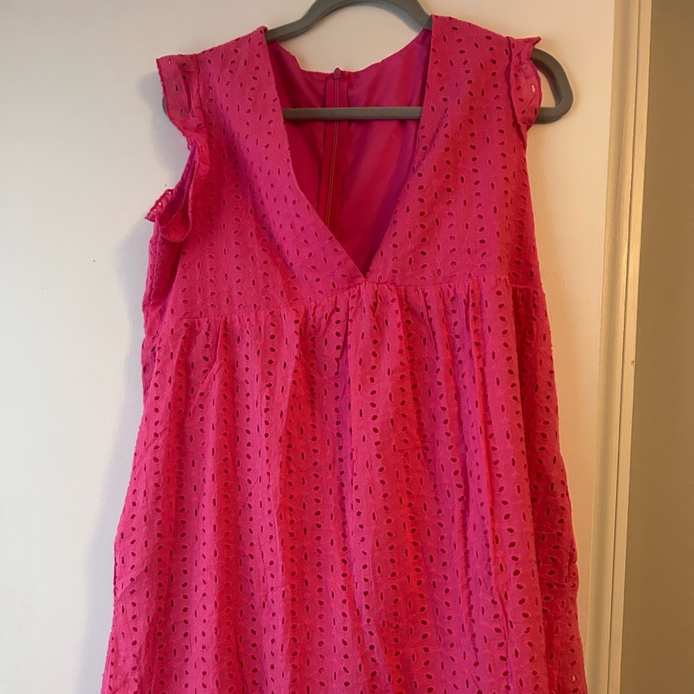 V neck dress with pockets